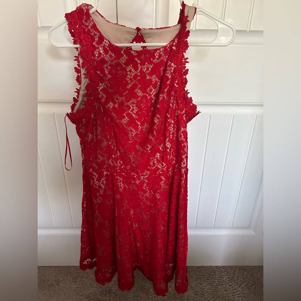 red francesca’s dress